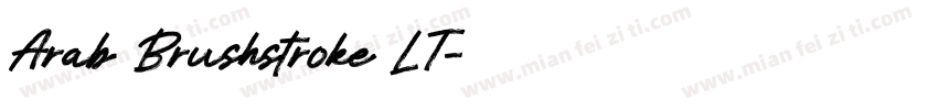 Arab Brushstroke LT字体转换